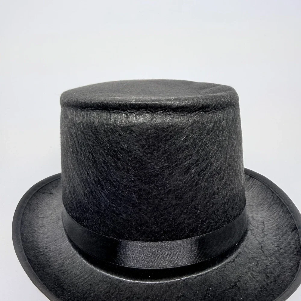 Black Top Hat Costume Accessory Adult Cosplay Party Novelty